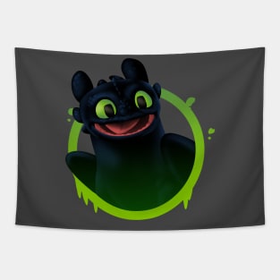 Happy Toothless Dragon Tapestry