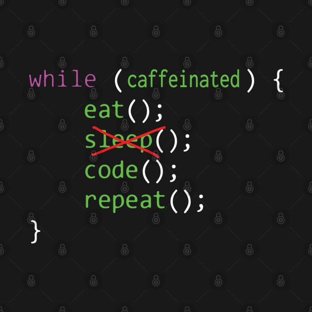 Funny Programming Caffeinated Coder by USProudness