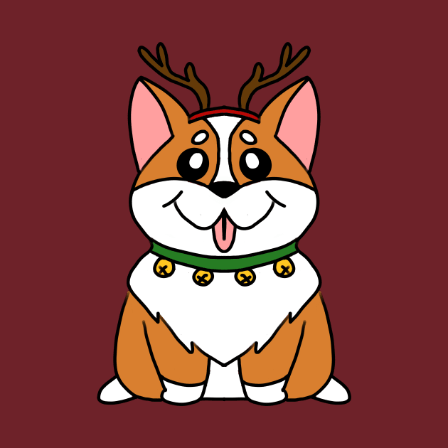 Christmas Corgi by SolarCrush