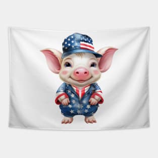 Patriot Farm Pig Tapestry