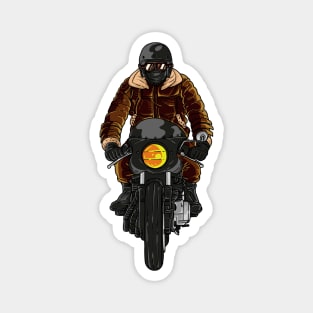 The Retro Cafe Racer Magnet