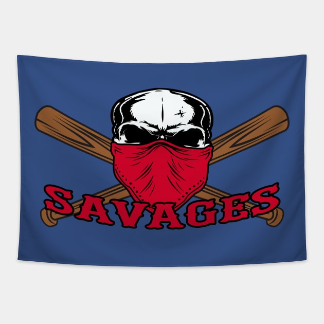 Savages Baseball Logo Tapestry by DavesTees