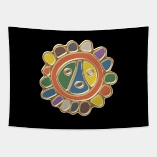 Taino Sun Oil Paint Tapestry