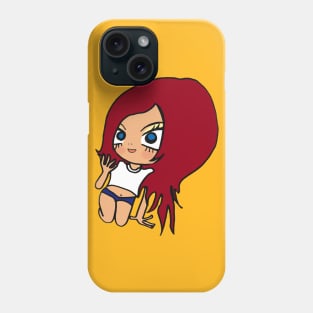 beautiful girl hair red Phone Case