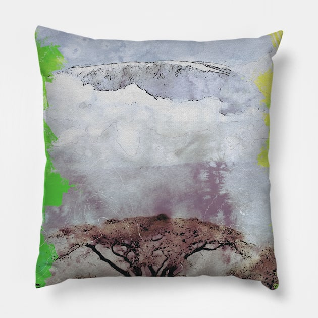 Mount Kilimanjaro Pillow by KMSbyZet