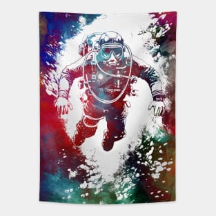 Scuba diver sport art #diver Tapestry