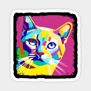 Singapura Cat Pop Art - Cat Lover Gift Magnet