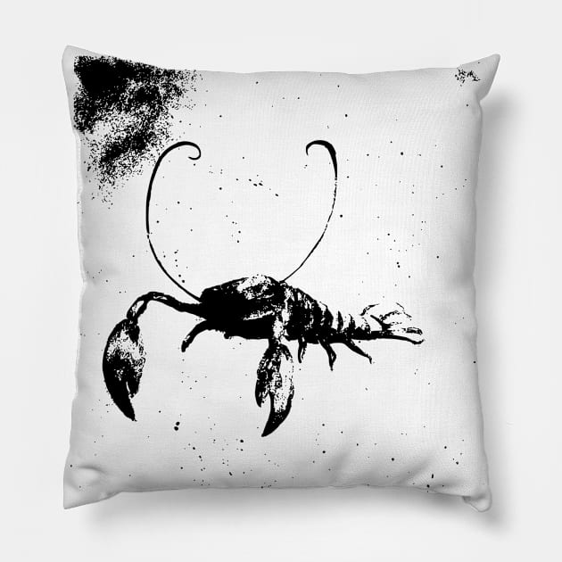 Cancer zodiac sign Pillow by artbyluko