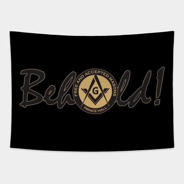 Behold! (Black and Gold) Tapestry by Brova1986