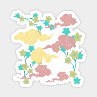 cute colorful clouds Magnet