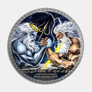 Zeus vs Poseidon Arm Wrestling Pin