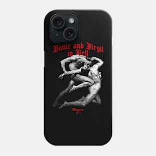 Dante and Virgil in Hell Red & Black Phone Case