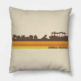 70s Vintage Retro Jungle Cruise Pillow