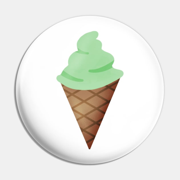 Delicious Ice Cream Pin by Kelly Louise Art