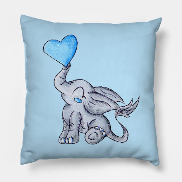 Heart for Baby (Boy) Pillow by KristenOKeefeArt