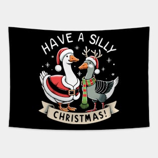Funny Goose Gift Men Women Kids Silly Goose Ugly Christmas Tapestry