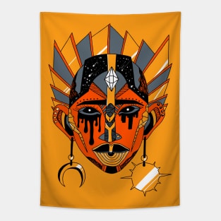 Orangrey African Mask No 12 Tapestry