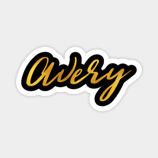 Avery Name Hand Lettering in Faux Gold Letters Magnet