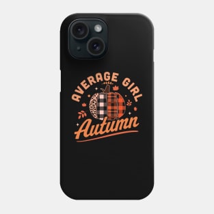 Average Girl Autumn - Fall Season - Leopard Plaid Pumpkin Phone Case