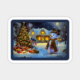 Stitch, Merry Christmas Magnet