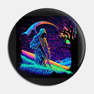 Psychedelic Grim Reaper 1 Pin