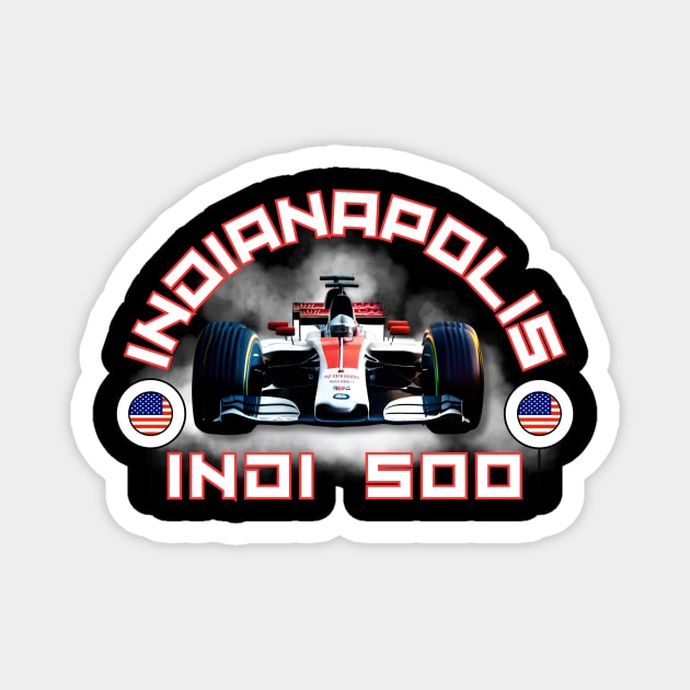 Indianapolis 500 USA Magnet by iCutTee