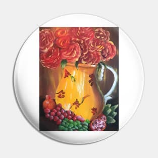 Vase of Roses Pin