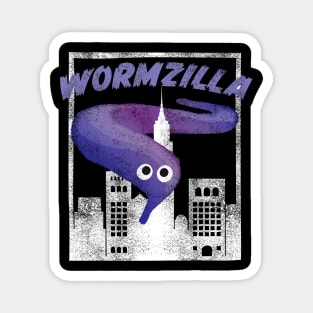 Purple Worm On A String Meme Wormzilla Retro Japanese Style Magnet