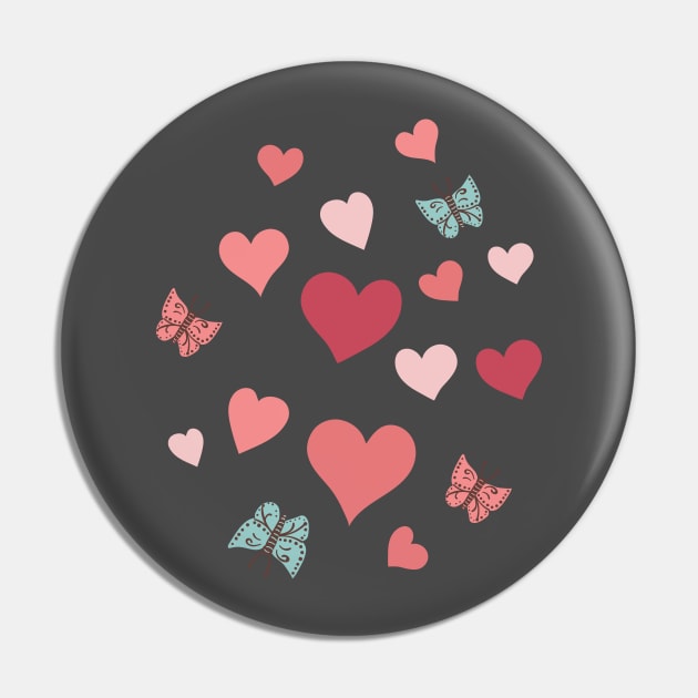 Valentines Butterflies Pin by SWON Design