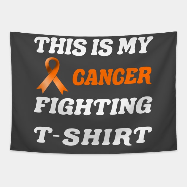 leukemia Cancer orange Ribbon Fighting Tapestry by MarYouLi