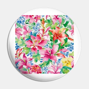 Lillies chinoiserie pattern Pin