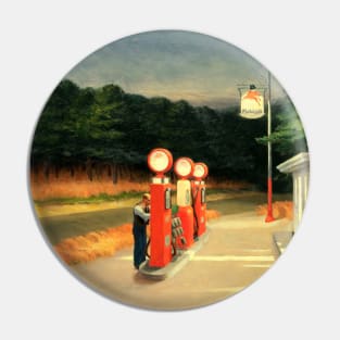 Edward Hopper - Gas - Minimalist Exhibition Art Poster Pin