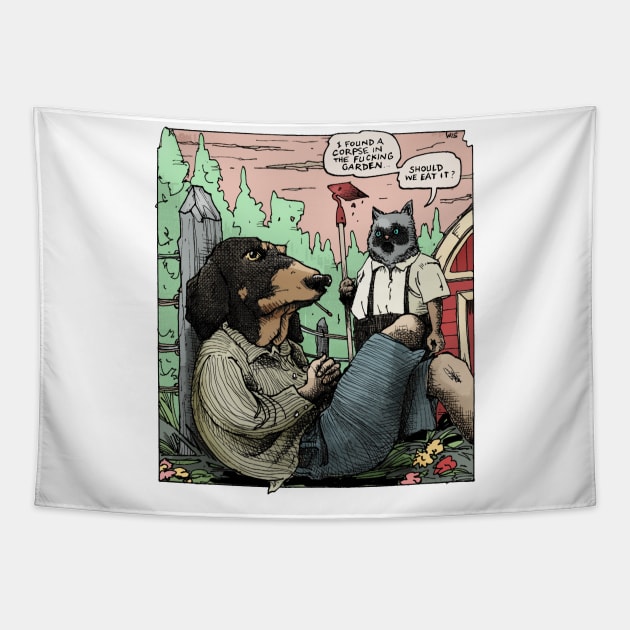 Dog Days Tapestry by Froobius