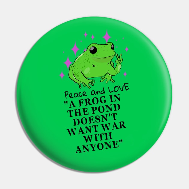 frog peace sign Pin by Linys