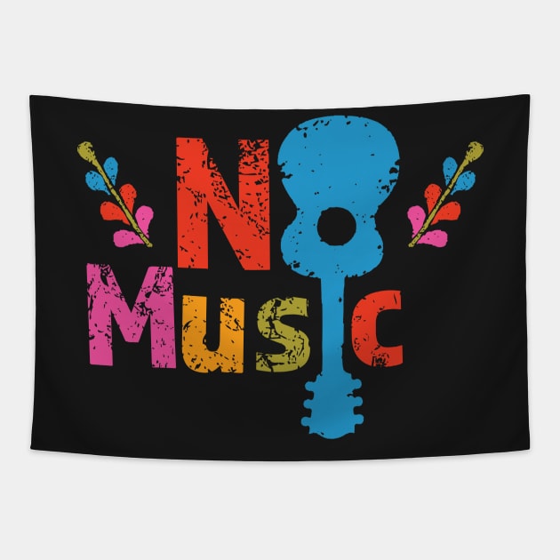 No Music Tapestry by B3pOh