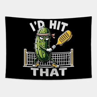 pickle ball funny i'd hit that paddel Tapestry