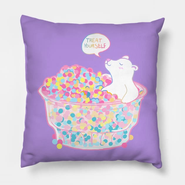 Self Care Bear Pillow by paintdust
