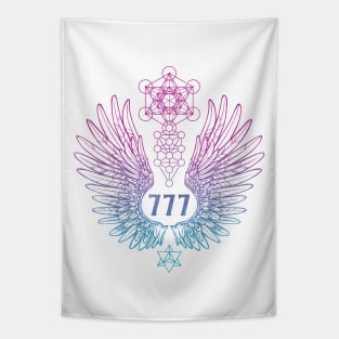 Angel Number 777 Sacred Geometry Tapestry