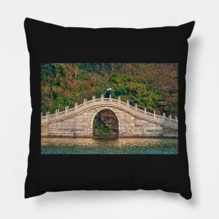 Bridge at Bei Hai Lake, Beijing, China. Pillow