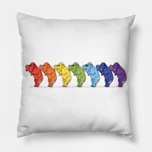 Elephant rainbow queue Pillow