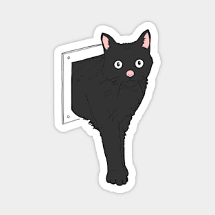 Black cat Magnet