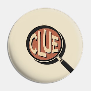 Mystery Detective Magnifying Glass Graphic Pin