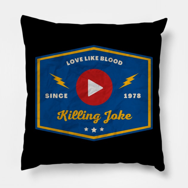 Killing Joke // Play Button Pillow by Blue betta