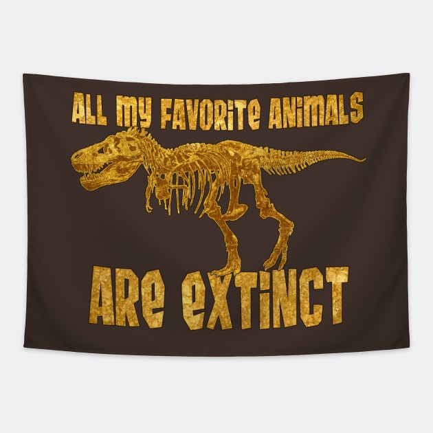 All My Fav Animals Are Extinct - T. Rex Tapestry by Viergacht