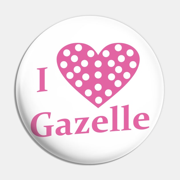 I Heart Gazelle Pin by cxtnd