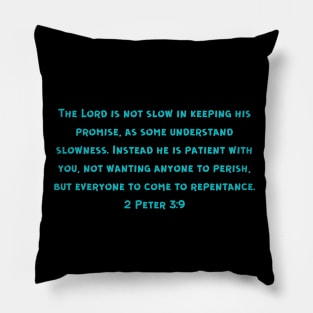 Bible Verse 2 Peter 3:9 Pillow