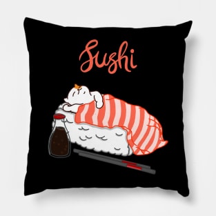 Cat Sleeping on Sushi Pillow