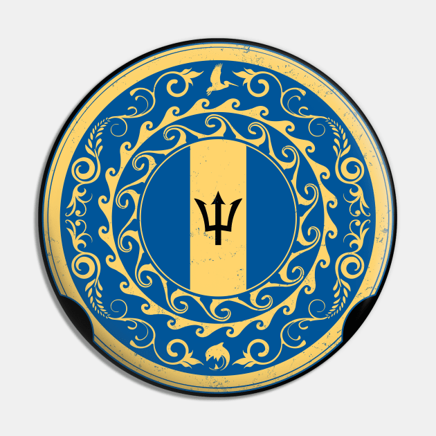 Barbados Pin by NicGrayTees