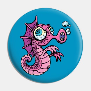 Angry Seahorse Pin