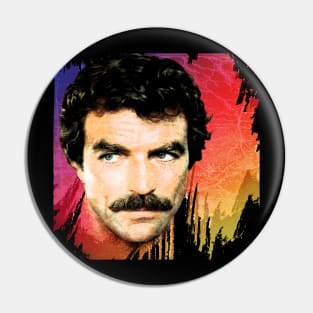 Tom Selleck-Retro 80s Aesthetic Design Pin